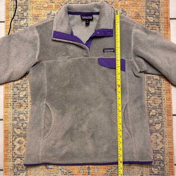 Patagonia Re-Tool Snap-T Fleece Pullover Gray Purple Medium - Picture 2 of 8